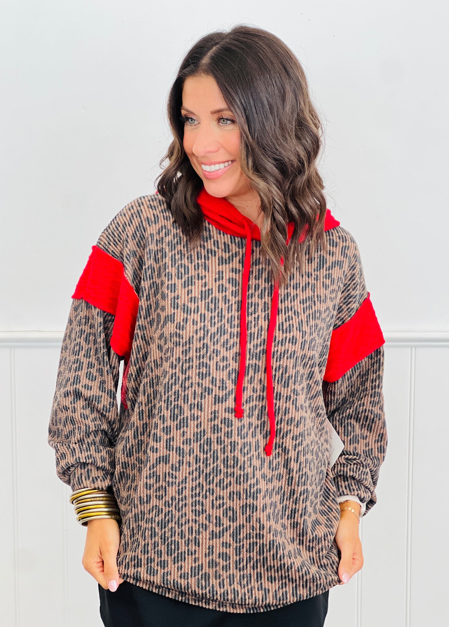 Brown Urban Jungle Hoodie Top (Reg & Plus)