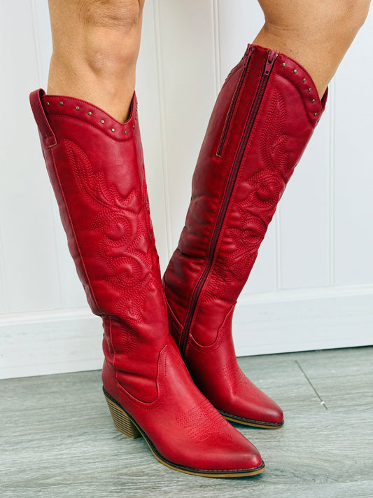 Red Into The Wild Western Boots