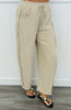 Oatmeal Linen Blend Striped Pants (Reg & Plus)
