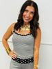 Polka Dot & Stripes Contrast Tank & Pants Set (Reg.)