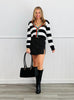 Black/Off White Bold Stripe Sweater (Reg)