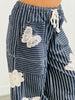 Ink Denim Stripe Butterfly Barrel Pants (Reg & Plus)