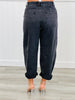 Black Denim Barrel Pants (Reg & Plus)