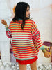 Christmas Striped Button Down Cardigan (Reg.)