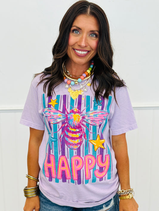 Bee Happy Graphic Tee (Reg. and Plus)