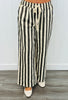 Cream/Charcoal Stripe Drawstring Pants (Reg & Plus)