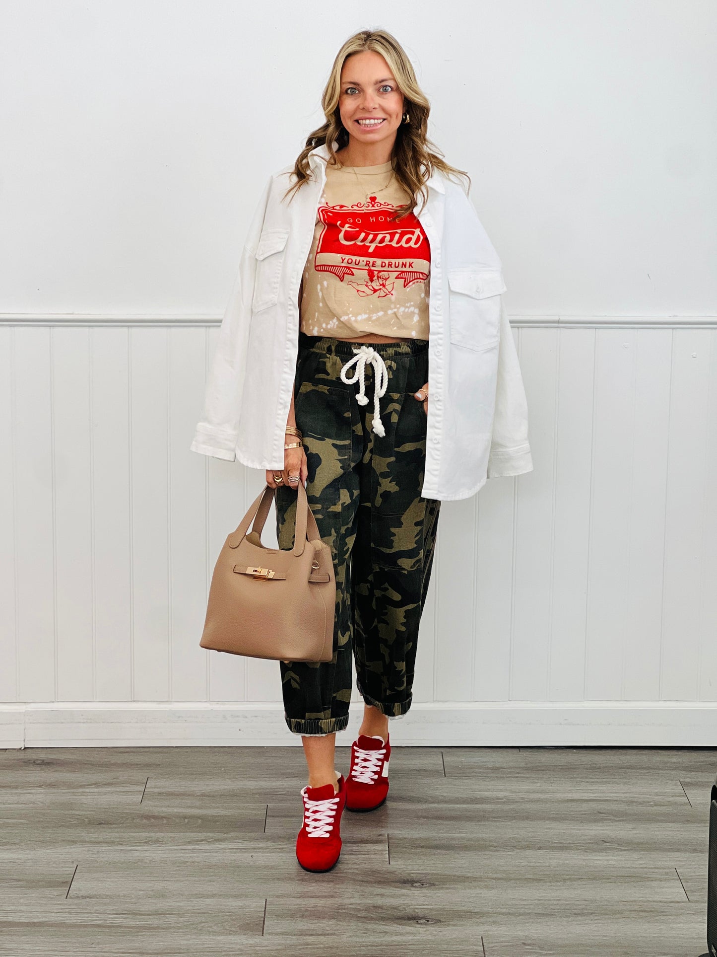 Risen Oversized White Shacket (Reg & Plus)