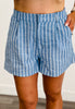 Striped Linen Shorts (Reg.)-2 Colors