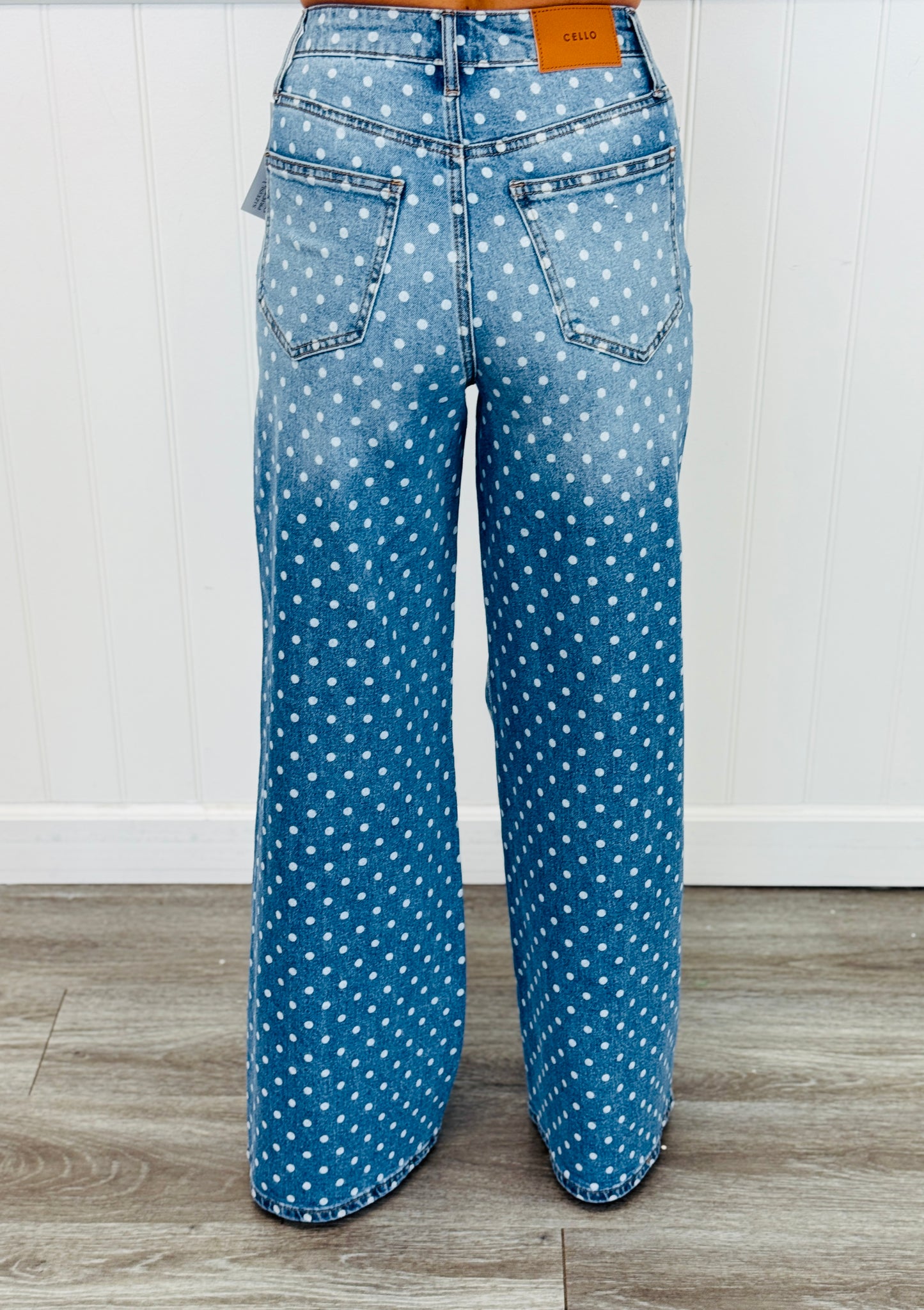 Medium Denim Polka Dot Jeans (Reg.)