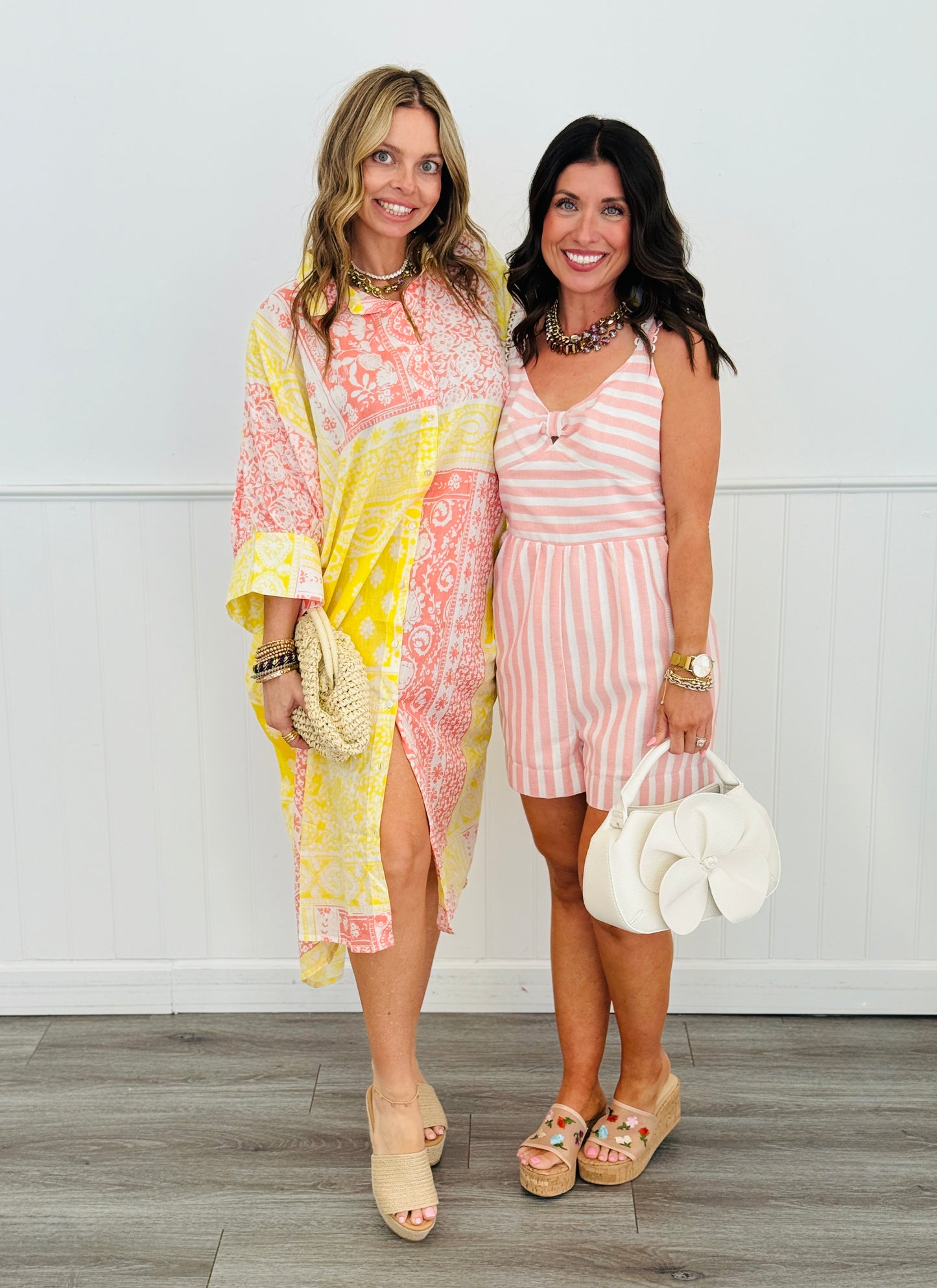 POL Lemon Multi Floral Print Midi Dress (OS)