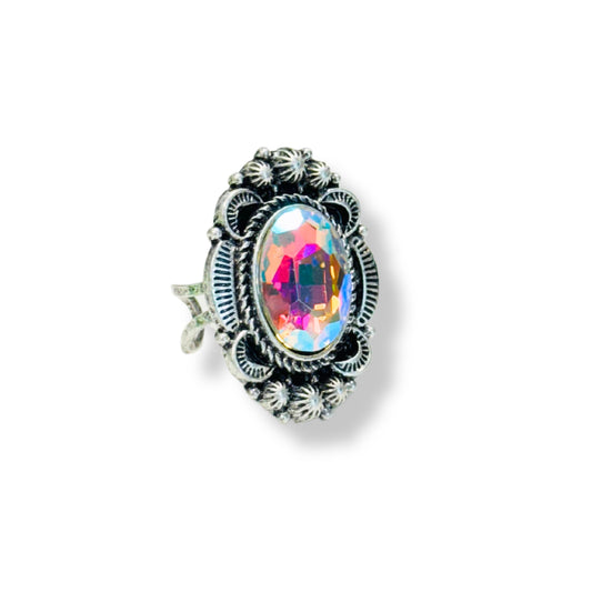 Vintage Style AB Crystal Ring