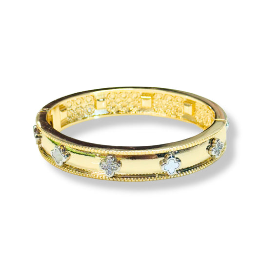 Wp Gold Clover Bangle