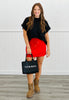 Red Well Loved Ribbed Skort (Reg. & Plus)