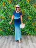 Ombre Mesh Side Ruched Blouse (Reg.)