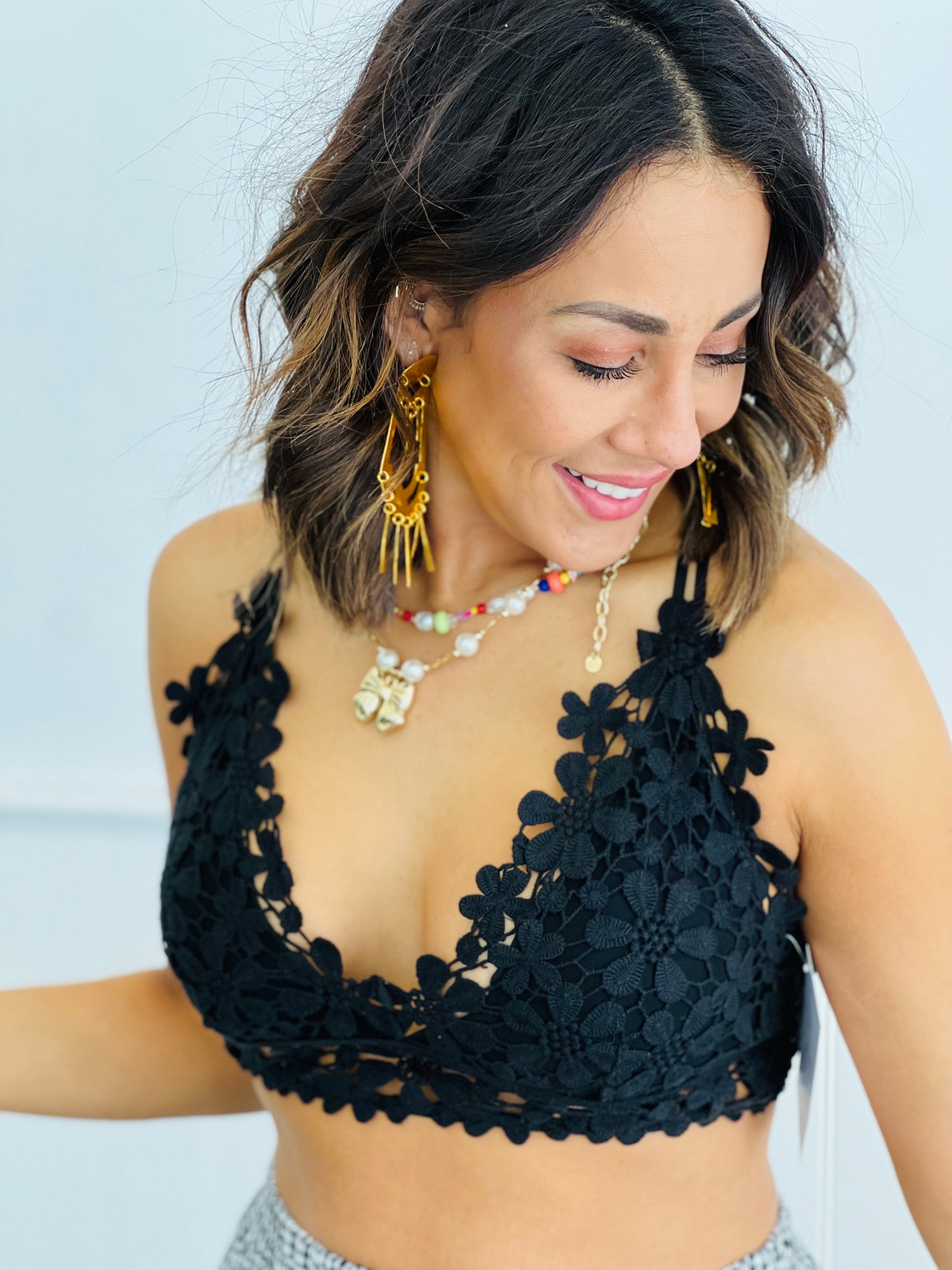 Crochet Daisy Longline Bralette (Reg)- 3 Colors