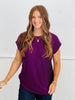 Shimmer Round Neck Short Sleeve Top (Reg. and Plus) - 8 Colors