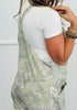 Olive Camo Knit Overall Jumpsuit (Reg.)