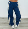 Navy Side Stripe Track Pants (Reg.)