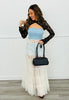 Mock Neck Lace Bolero Top (Reg.)-2 Colors