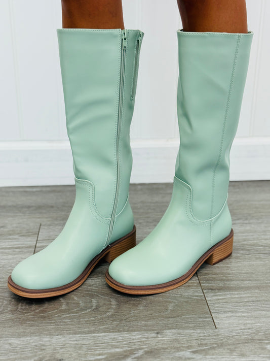 The Jojo Boots in Powder Green
