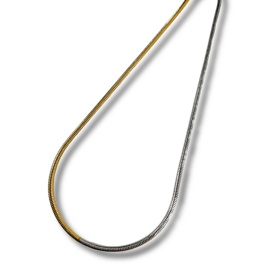 Two Tone Snake Chain Necklace