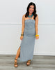 Striped Strapless Maxi Dress (Reg. and Plus)