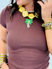 Palm Tree Embroidered Graphic Baby Tee (Reg.)