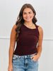 One Shoulder Twist Knot Top (Reg.)-2 Colors