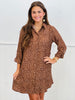 Leopard Button Down Mini Dress (Reg. and Plus)