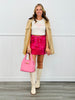 Pink Monochromatic Leopard Print Mini Skirt (Reg & Plus)