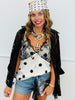 Ivory Satin & Lace Polka Dot Tank Top (Reg. and Plus)