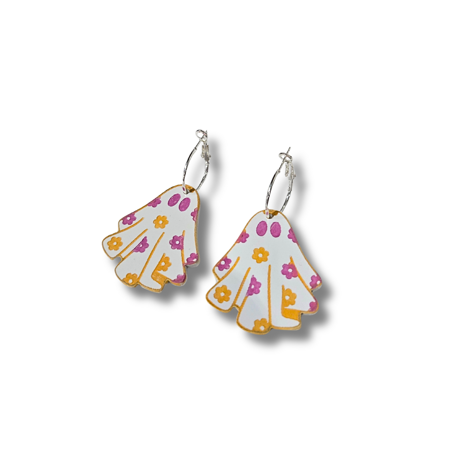 The Boo Crew Floral Ghost Earrings