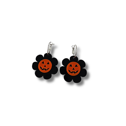 The Pumpkin Carvers Flower Earrings