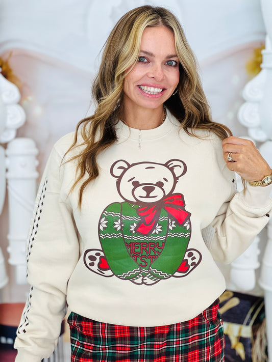 Teddy Bear Christmas Sweatshirt (Reg. and Plus)