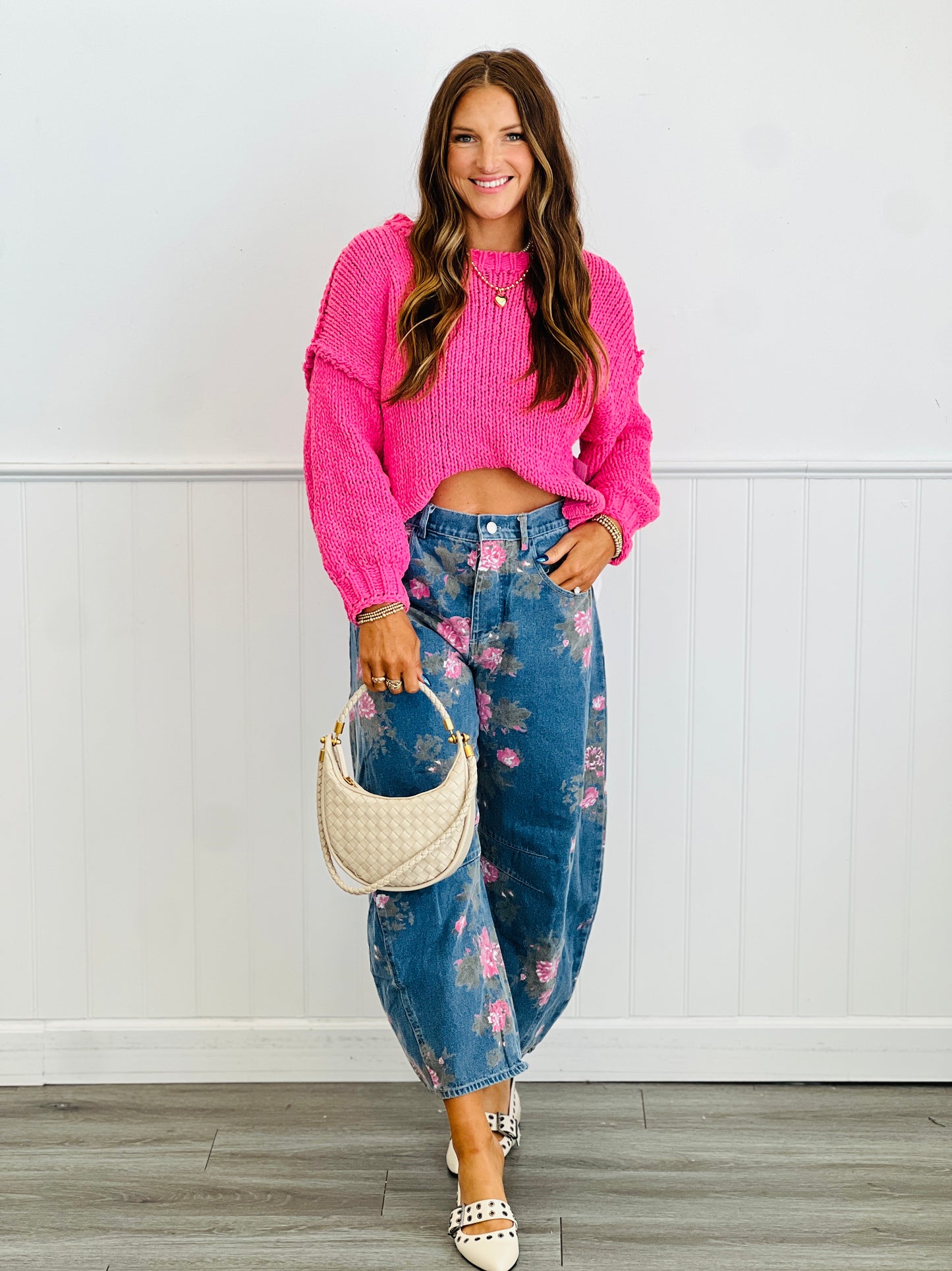 Denim Blossom Barrel Pants (Reg.)