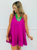 Magenta Flare Sleeveless Romper (Reg.)