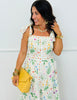 Ivory Multi Botanical Print Midi Dress (Reg & Plus)