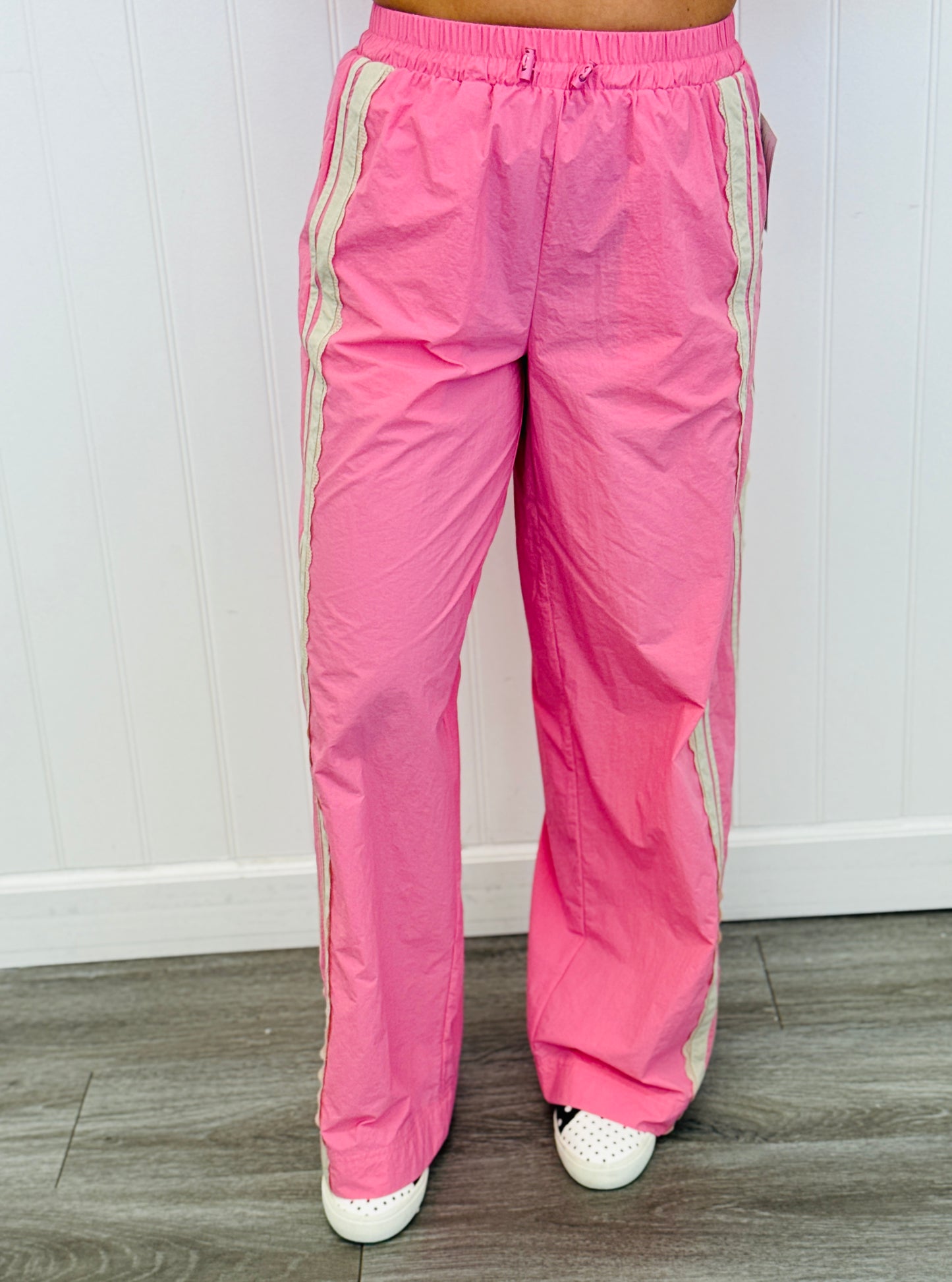 Pink Side Stripe Track Pants (Reg.)