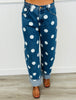 Medium Denim Polka Dot Cuffed Barrel Pants (Reg.)