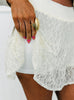 Ivory Lace Mini Skort (Reg. and Plus)