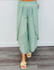 Rayon Gauze Overlap Pants (Reg.)-2 Colors