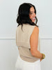 Oatmeal Faux Sweater Sleeveless Top (Reg.)