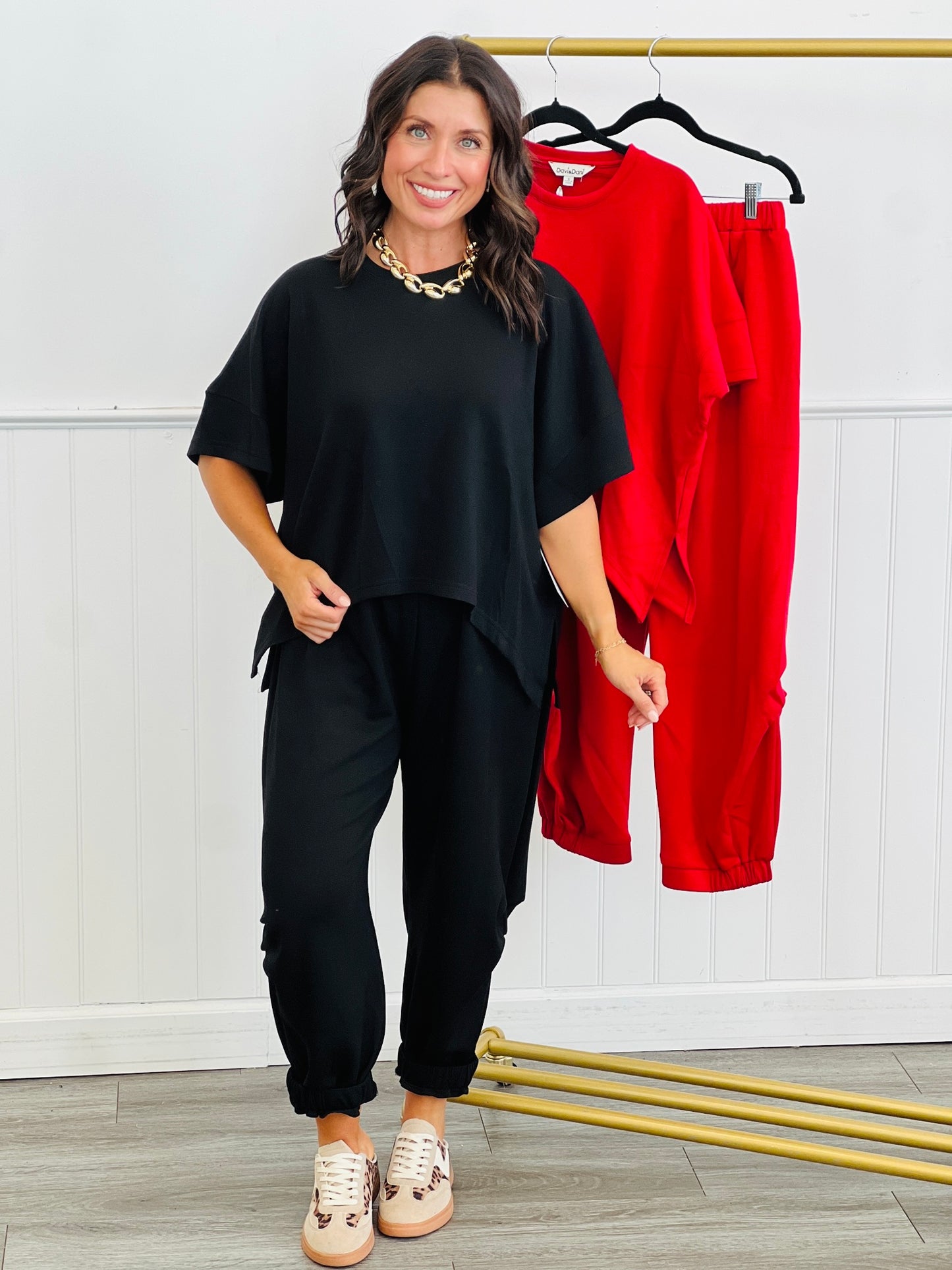 Flowy Top & Pants Set (Reg & Plus)-2 Colors