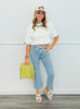 White Circle Disc Trim Tee Shirt (Reg.)