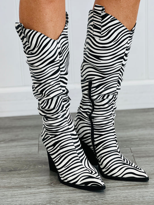 Zebra Print Untamed Elegance Boots