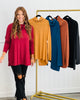 Dear Scarlett Cowl Me Back Tunic Top (Reg. and Plus) - 5 Colors