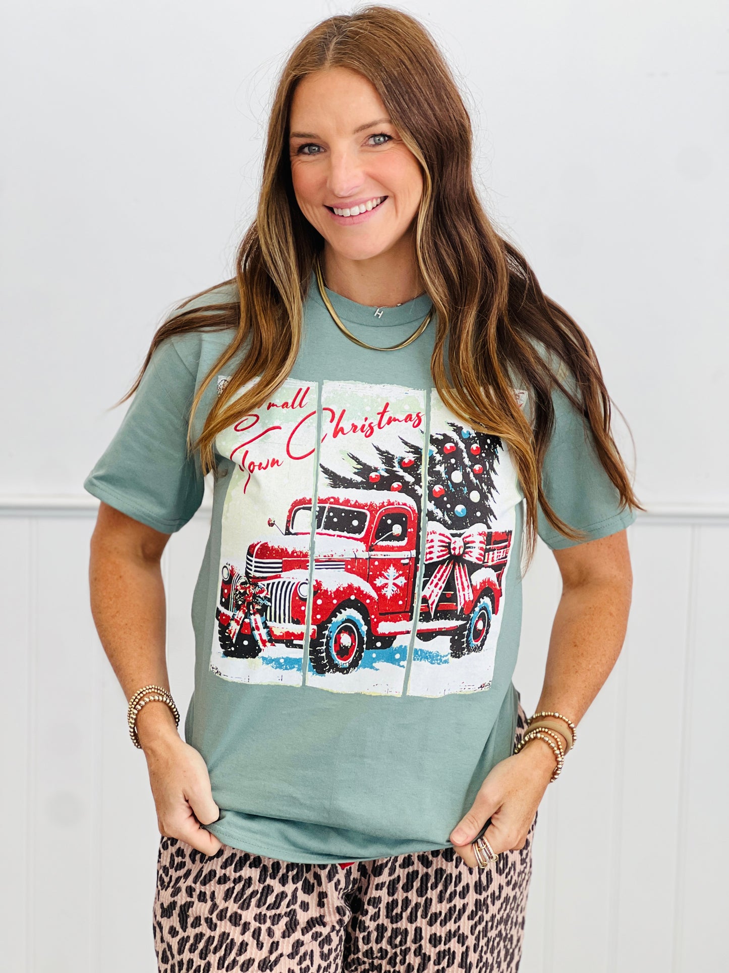 Small Town Christmas Graphic Tee (Reg. and Plus)