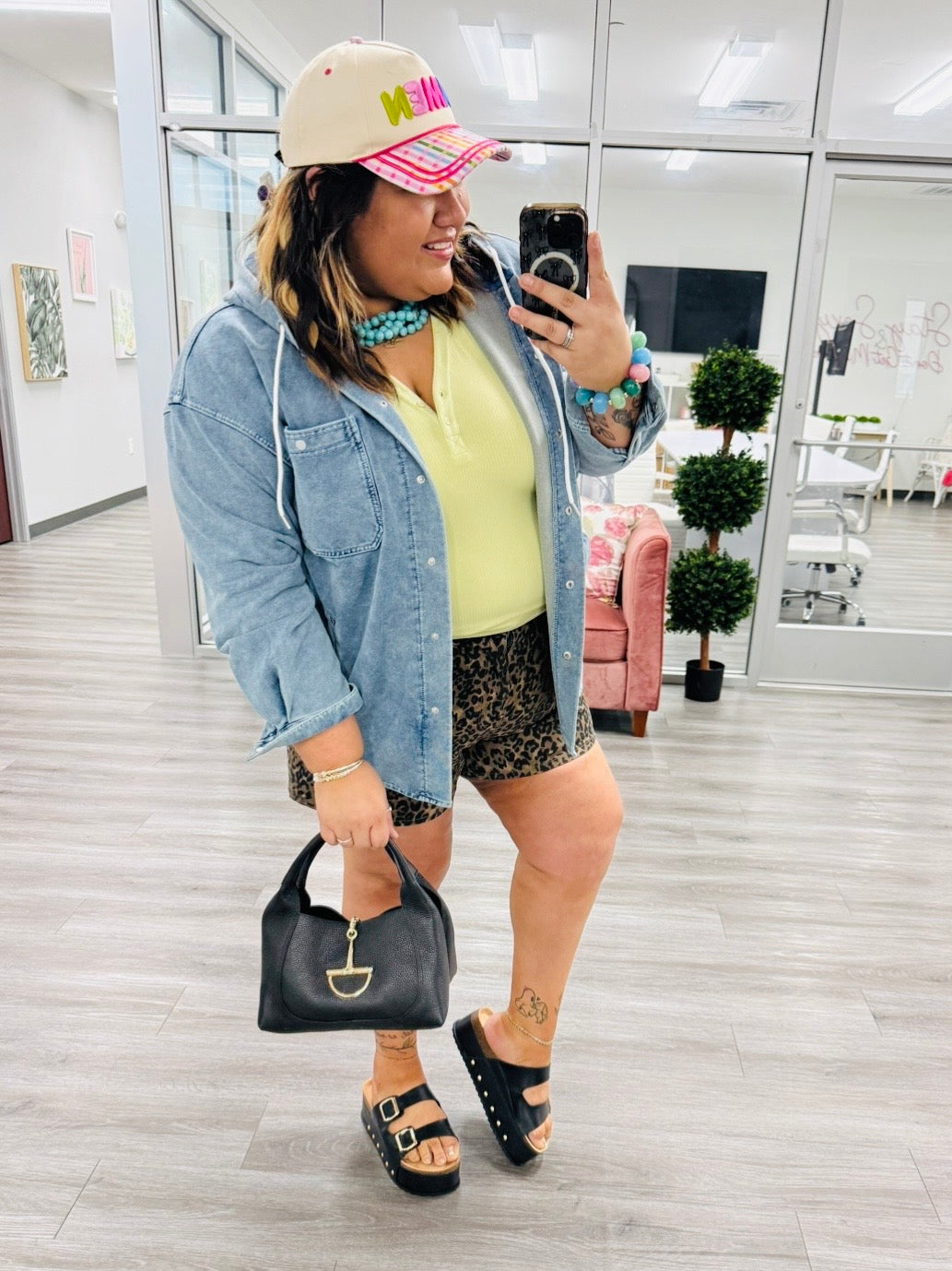 Sage Button Long Sleeve Top (Reg. and Plus)