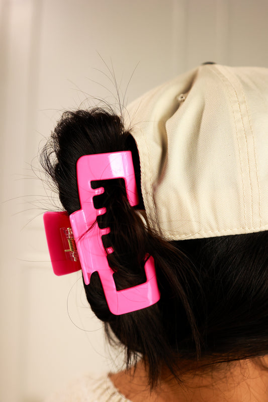Pink Trucker Claw Clip