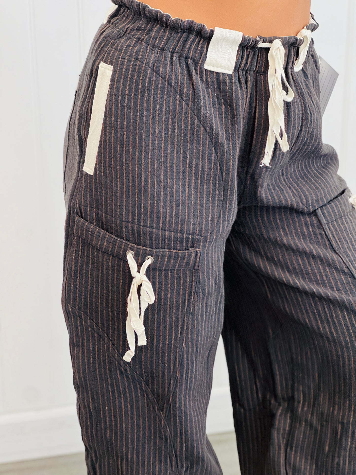 Midnight Striped Barrel Joggers (Reg.)